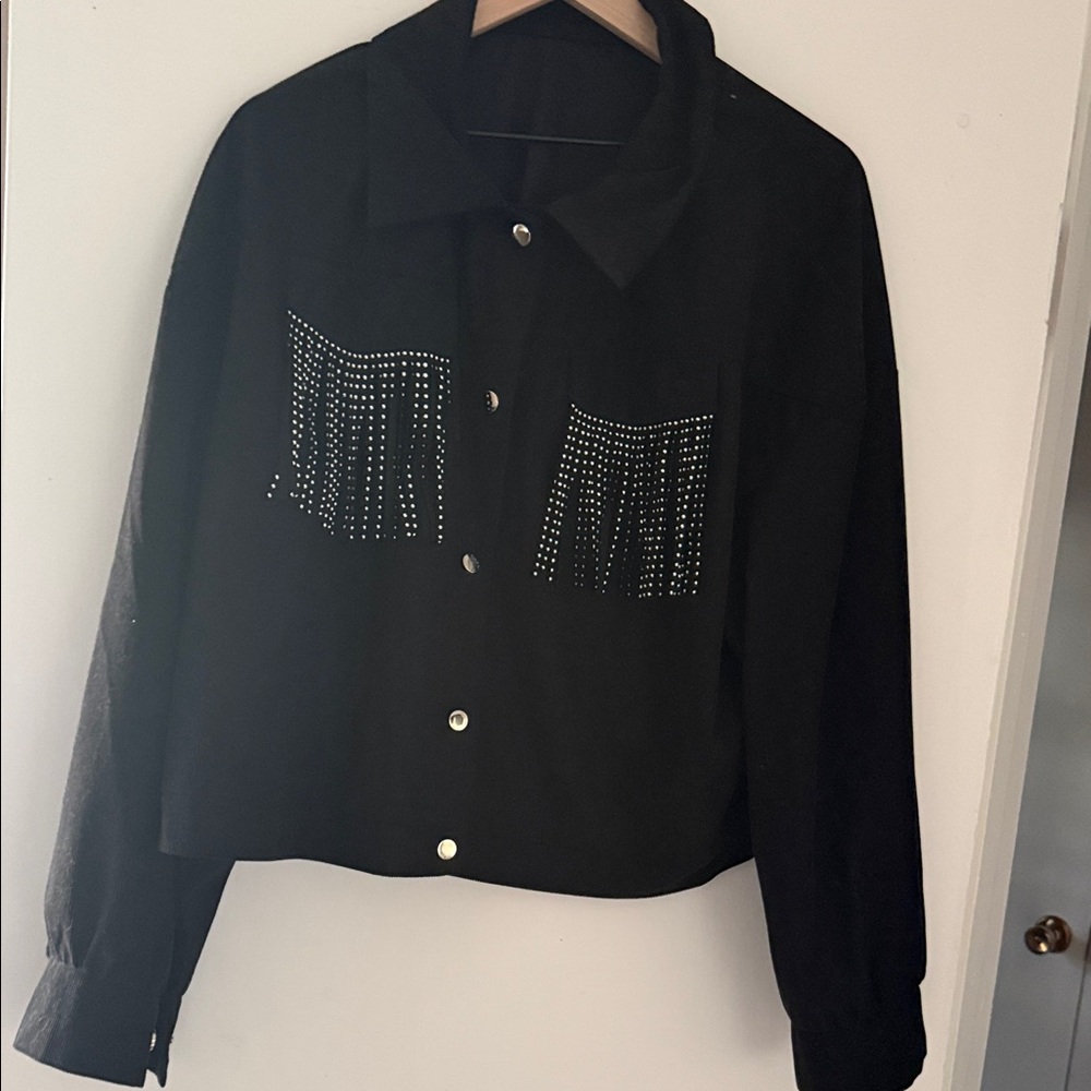 SHEIN Black Studded Blazer